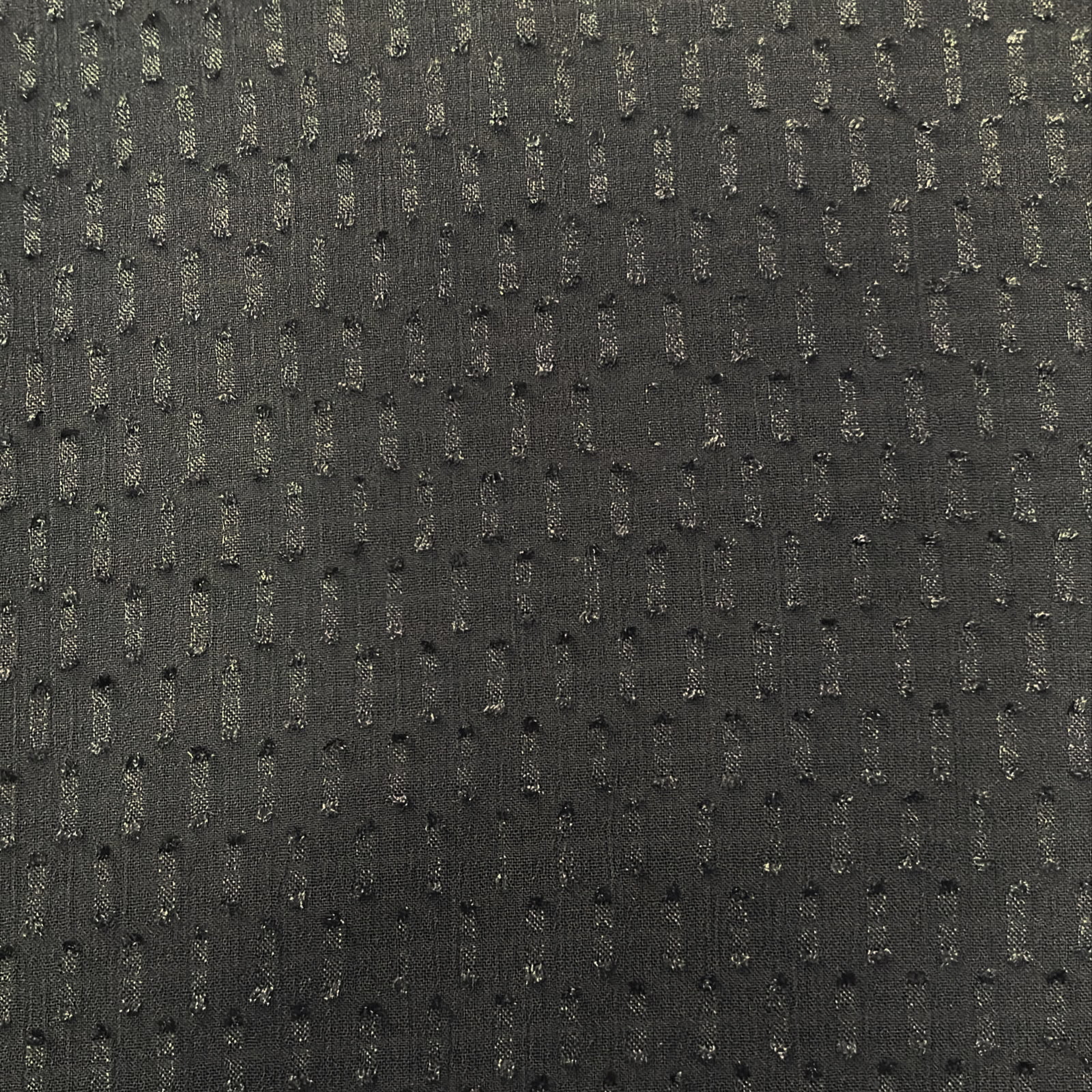 CREPE CHIFFON ILUSION TEXTURIZADO COR PRETO 100% POLIÉSTER 160 G/M² COM 1,50 LG