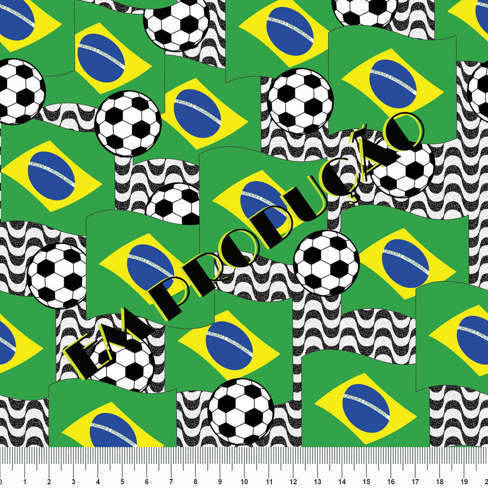 TRICOLINE ESTAMPA DIGITAL COPA DO MUNDO 100% ALGODÃO COM 1,50 LG 694EE3EB8659A
