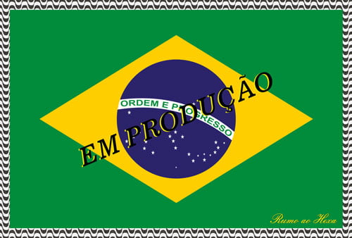 TRICOLINE ESTAMPA DIGITAL - PAINEL (1,00X1,50CM ) PARA CANGA RETÂNGULAR - BRASIL HUMO AO HEXA - 100% ALGODÃO