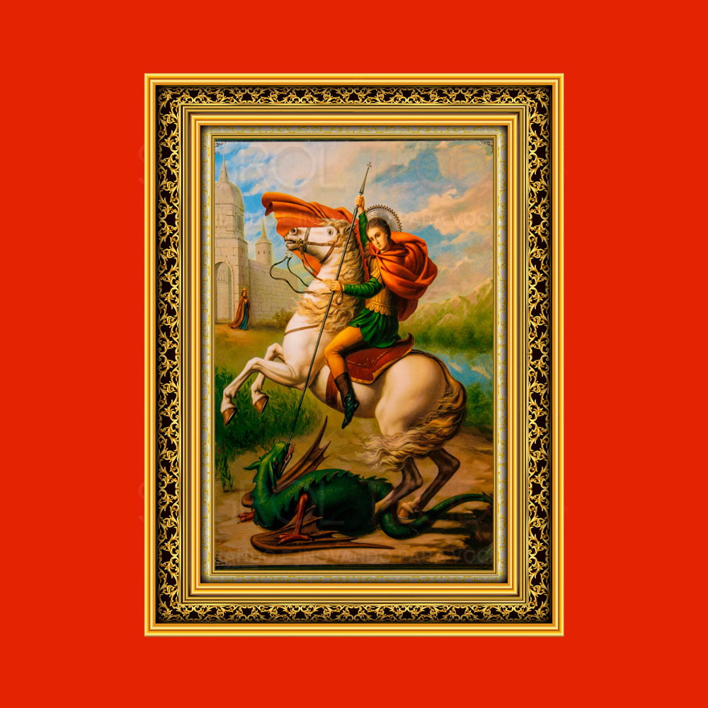 TRICOLINE ESTAMPA SÃO JORGE - 0,49 X 0,49 CM 100% ALGODÃO