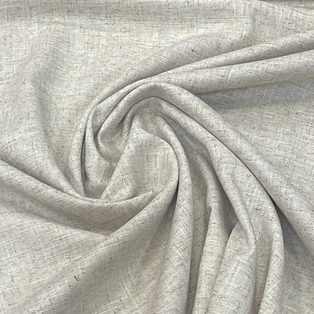 LINHO MISTO - COR CRUA - 68% VISCOSE, 28% LINHO, 4% FIBRAS DIVERSAS - COM 1,40 LG