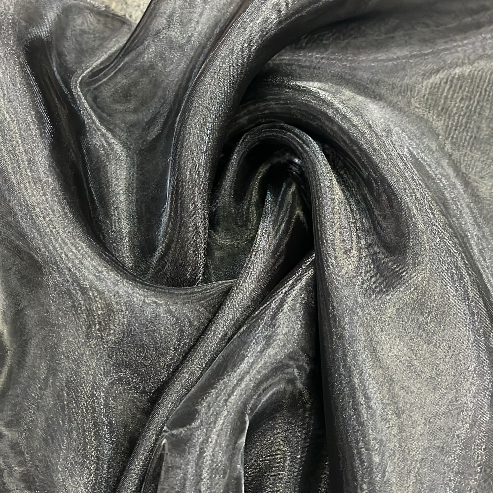 ORGANZA CRISTAL PRETO - 100% POLIÉSTER - COM 1,50 LG