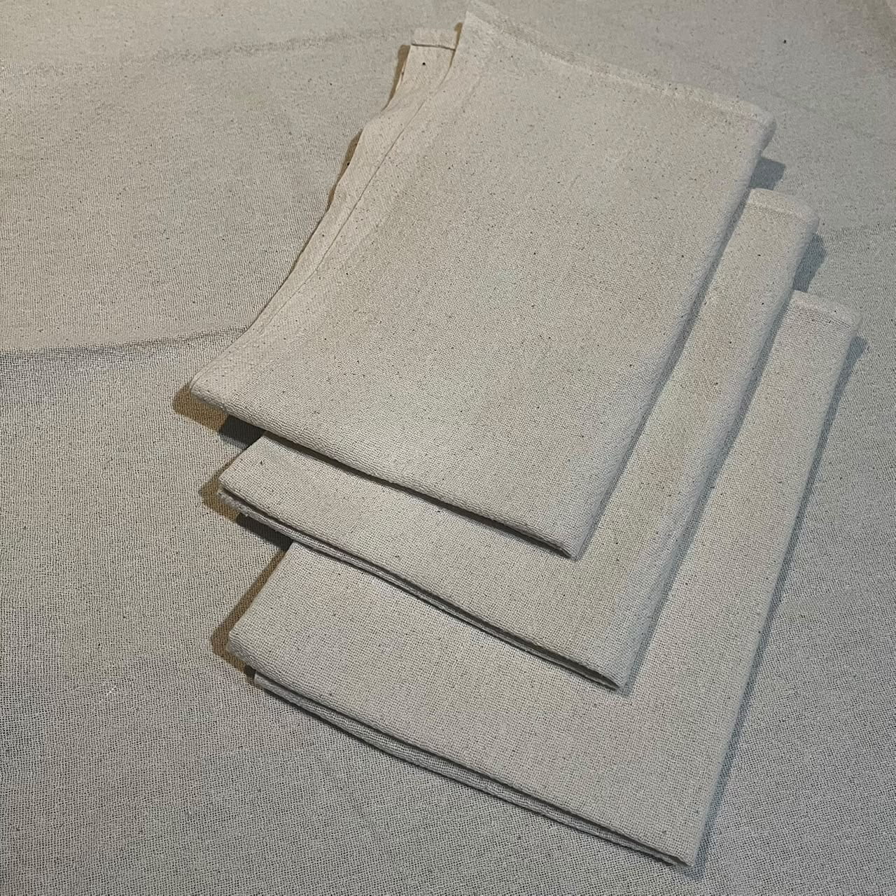 PANO DE PRATO E COPA PP-24 COM BAINHA - COR CRUA - 100% ALGODÃO - COM 0,48CM X 0,70 CM