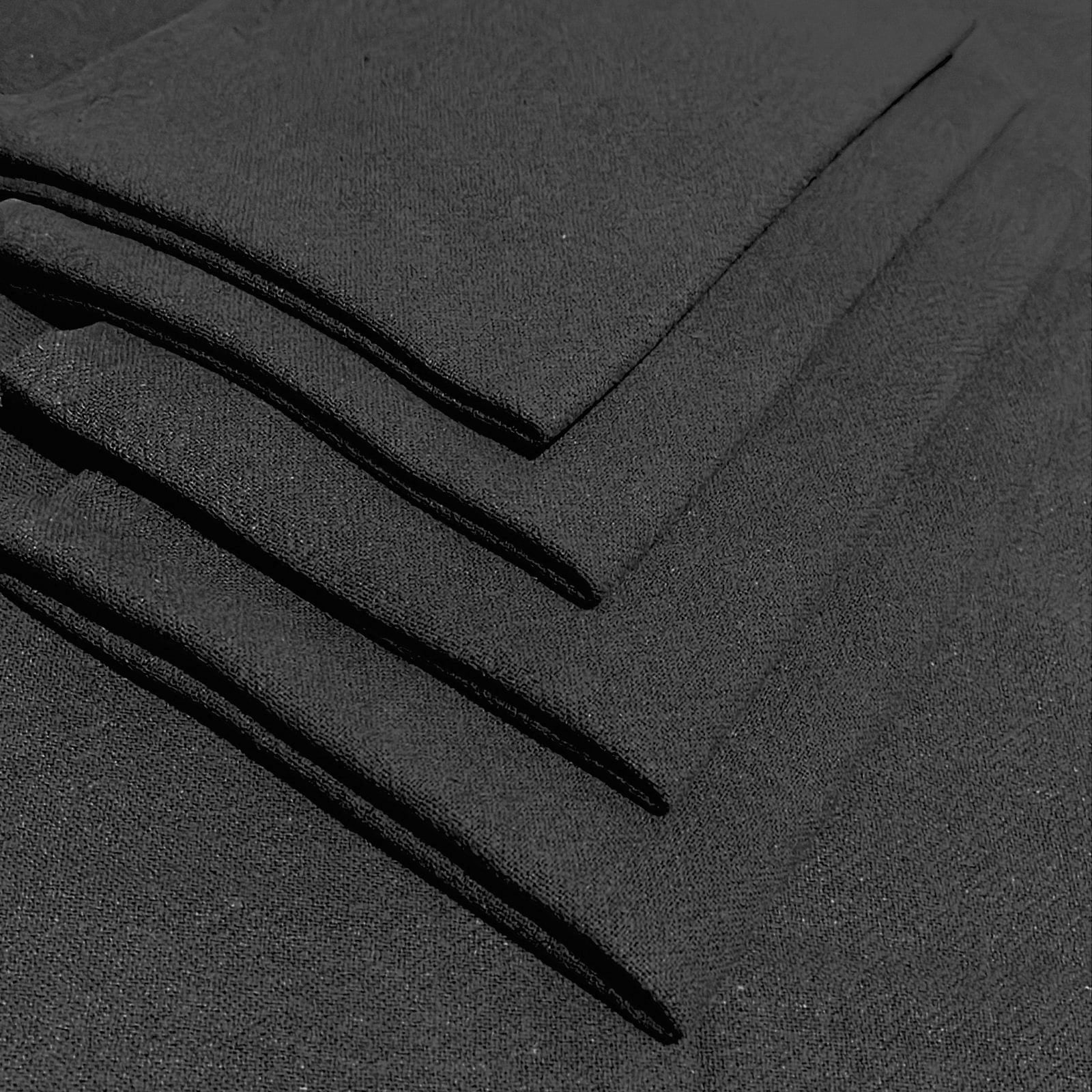 PANO DE PRATO E COPA PP-24 COM BAINHA - COR PRETO - 100% ALGODÃO - COM 0,48CM X 0,70 CM