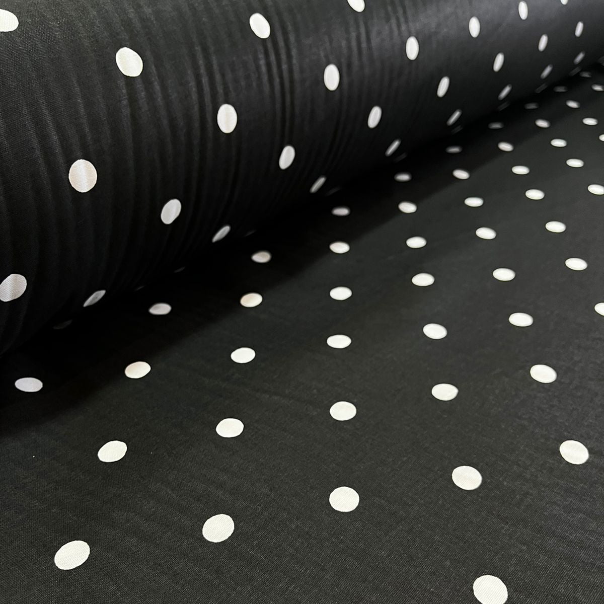 Premier Prints Polka Dot Black/White, Fabric by the Yard