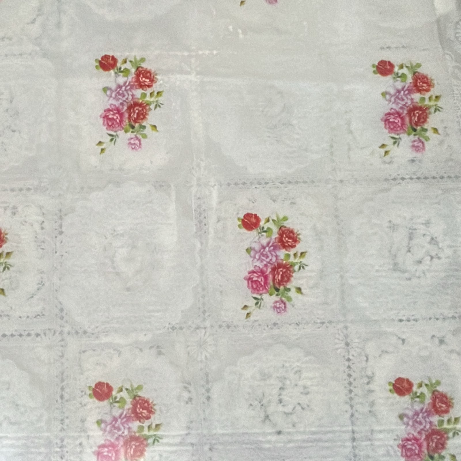 PLÁSTICO CRISTAL ESTAMPADO - 100% PVC - COM 1,40 LG - 6A84BC78D3A61