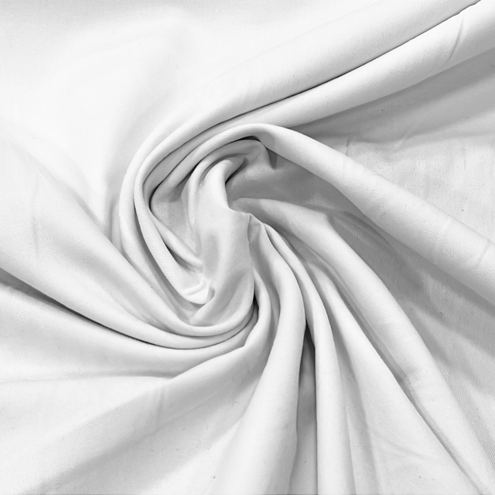 TECIDO SARJA/BRIM LEVE COR BRANCO TINTO ESTARFLEX 98% ALGODÃO E 2% ELASTANO 215 G/M² COM 1,60 LG