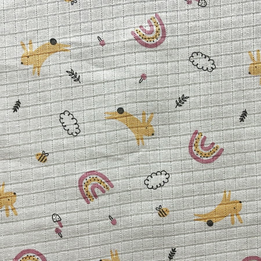 TECIDO DE FRALDA NOVA AMERICANA ESTAMPADA MINE QUADRADO COM 8 MM 100% ALGODÃO COM 0,75 LG 69D56704226AB