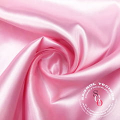 TECIDO CETIM CHARMOUSE ROSA 100% POLIÉSTER COM 1,50 LG TECIDO CETIM CHARMOUSE ROSA 100% POLIÉSTER COM 1,50 LG