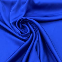 TECIDO CETIM DULL VIVID RED - COR AZUL ROYAL - 97% POLIPESTER E 3% ELASTANO - 94 G/M² - COM 1,45 LG