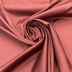 TECIDO CETIM DULL VIVID RED - COR TERRACOTA - 97% POLIPESTER E 3% ELASTANO - 94 G/M² - COM 1,45 LG