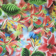 TECIDO CETIM GLOSS TOQUE DE SEDA ESTAMPADO - 100% POLIÉSTER - 80 G/M² - COM 1,40 LG - 6917844910663