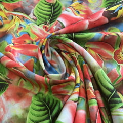 TECIDO CETIM GLOSS TOQUE DE SEDA ESTAMPADO - 100% POLIÉSTER - 80 G/M² - COM 1,40 LG - 6917844910663