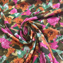 TECIDO CETIM GLOSS TOQUE DE SEDA ESTAMPADO - 100% POLIÉSTER - 80 G/M² - COM 1,40 LG - 69178570A1A97