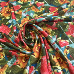 TECIDO CETIM GLOSS TOQUE DE SEDA ESTAMPADO - 100% POLIÉSTER - 80 G/M² - COM 1,40 LG - 69178A0B8688B