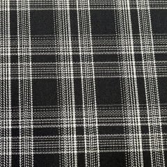CREPE DIANA - XADREZ BRANCO COM PRETO - 90% POLIÉSTER E 10% ELASTANO - 180 G/M² - COM 1,50 LG