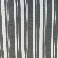 CREPE DUNA LISTRAS PRETO COM BRANCO 100% POLIESTER COM 1,40 LG