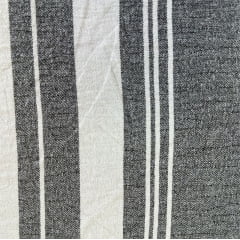 CREPE DUNA LISTRAS PRETO COM BRANCO 100% POLIESTER COM 1,40 LG