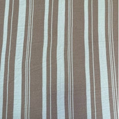 CREPE DUNA LISTRAS SALMÃO COM BRANCO 100% POLIESTER COM 1,40 LG