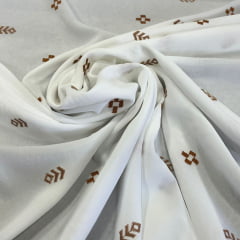 TECIDO CREPE GEORGETE COM BORDADOS - 100% POLIÉSTER  - 130 G/M² - COM 1,50 LG