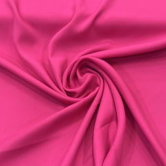 TECIDO CREPE GEORGETE COR ROSA 100% POLIÉSTER COM 1,40 LG