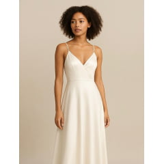 CREPE SATIN INDONÉSIA - COR OFF WHITE - 100% POLIÉSTER - 256 G/M² COM 1,50 LG