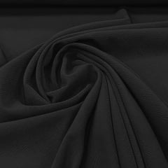 TECIDO CREPE LARISSA TRABALHADO COR PRETO 92% POLIÉSTERE 8% ELASTANO 125 G/M² COM 1,47 LG