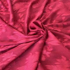 TECIDO JACQUARD FLOWER VERMELHO 100% POLIÉSTER COM 1,47 LG