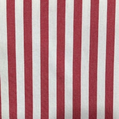 TECIDO LONITA LISTRA COM 10 MM VERMELHO COM BRANCO 100% ALGODÃO COM 1,40 LG