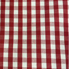 TECIDO LONITA XADREZ COM 10 MM VERMELHO COM BRANCO 100% ALGODÃO COM 1,40 LG TECIDO LONITA XADREZ COM 10 MM VERMELHO COM BRANCO 100% ALGODÃO COM 1,40 LG