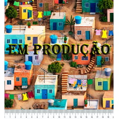 TREICOLINE ESTAMPA DIGITAL VILA CARIOCA 100% ALGODÃO COM 1,50 LG