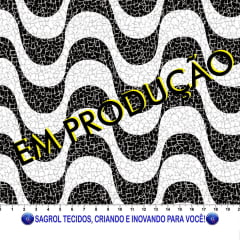 TRICOLINE ESTAMPA DIGITAL CALÇADÃO DE COPACABANA 100% ALGODÃO COM 1,50 LG
