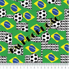 TRICOLINE ESTAMPA DIGITAL COPA DO MUNDO 100% ALGODÃO COM 1,50 LG 694EE3EB8659A
