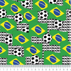 TRICOLINE ESTAMPA DIGITAL COPA DO MUNDO 100% ALGODÃO COM 1,50 LG 694EE3EB8659A