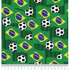 TRICOLINE ESTAMPA DIGITAL COPA DO MUNDO 100% ALGODÃOK COM 1,50 LG 694EE3EB8659A