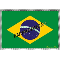 TRICOLINE ESTAMPA DIGITAL - PAINEL (1,00X1,50CM ) PARA CANGA RETÂNGULAR - BRASIL HUMO AO HEXA - 100% ALGODÃO