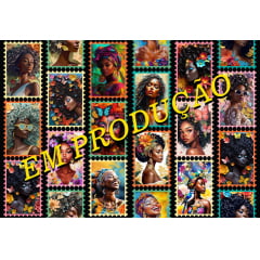 VISCOSE ESTAMPA BELEZA AFRO EM QUADROS - 10O% VISCOSE - COM 1,40 LG VISCOSE ESTAMPA BELEZA AFRO EM QUADROS - 10O% VISCOSE - COM 1,40 LG