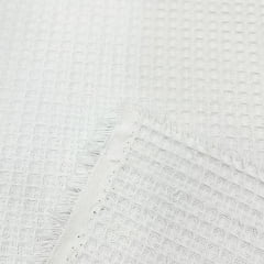 TECIDO FUSTÃO FAVO DE MEL - COR BRANCA - IMPORTADO - 100% ALGODÃO COM 1,60 LG