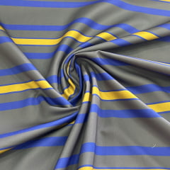 GABARDINE ESTAMPA DE LISTRAS - 100% POLIÉSTER - GRAMATURA 288/GM² - COM 1,50 LG