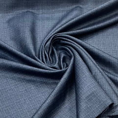 TECIDO GABARDINE DE ALFAIATARIA XADREZ COR MARINHO 100% POLIÉSTER COM 1,50 LG