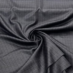 TECIDO GABARDINE DE ALFAIATARIA XADREZ COR PRETO 100% POLIÉSTER COM 1,50 LG