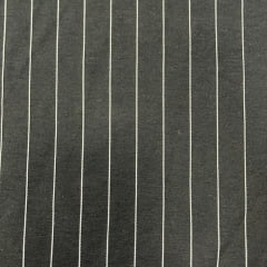 TECIDO RISCA DE GIZ - PRETO - 100% POLIÉSTER - COM 1,48 LG