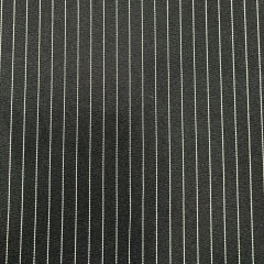 TECIDO TWO WAY RISCA DE GIZ - PRETO - 226 G/M² - 94% POLIÉSTER 04% ELASTANO 2% VISCOSE - COM 1,48 LG