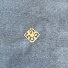 JEANS DENIM BORDADO - COR AZUL CLARO - 60% ALGODÃO E 40% POLIÉSTER - 1,35 LG