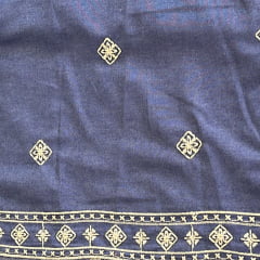 JEANS DENIM BORDADO - COR AZUL FORTE - 60% ALGODÃO E 40% POLIÉSTER - 1,35 LG