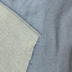 TECIDO JEANS DENIM COTTON COR AZUL CLARO 70% POLIÉSTER E 30% ALGODÃO COM 1,40 LG