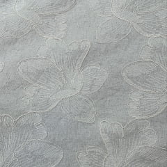LINHO MISTO BORDADO FLORAL - 70% VISCOSE E 30% LINHO - 180 G/M² - COM 1,40 LG 