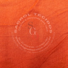 TECIDO LINHO MISTO COR LARANJA 53% LINHO 44% VISCOSE 3% ELASTANO COM 1,40 LG - REF. 655