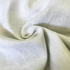 TECIDO CAMBRAIA DE LINHO PURO - COR BRANCO - 100% LINHO - 220 G/M² - COM 1,40 LG