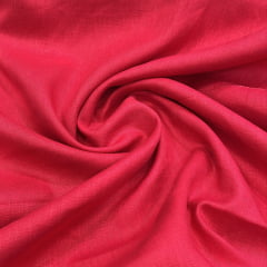 TECIDO DE LINHO PURO - COR VERMELHO - 100% LINHO - 260 G/M² - COM 1,40 LG